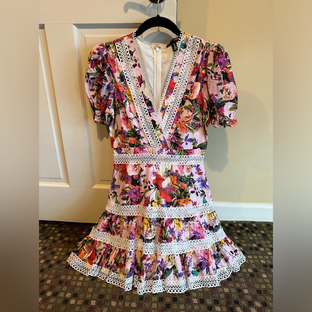 Aqua Floral Dress